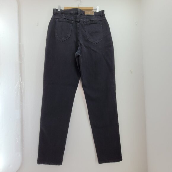 Vtg Lee Riders Jeans Womens 16 TALL Black High Rise Mom Stretch Heavyweight EUC - Picture 3 of 13